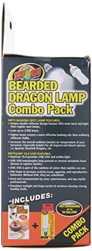 Zoo Med Bearded Dragon Lamp Combo Pack Pack of 2 Bulbs
