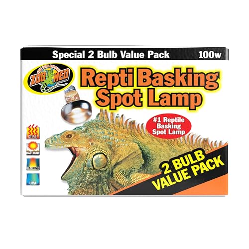 Zoo Med Basking Spot Lamps 100 Watt - 6 Total Bulbs (3 Packs with 2 per Pack)