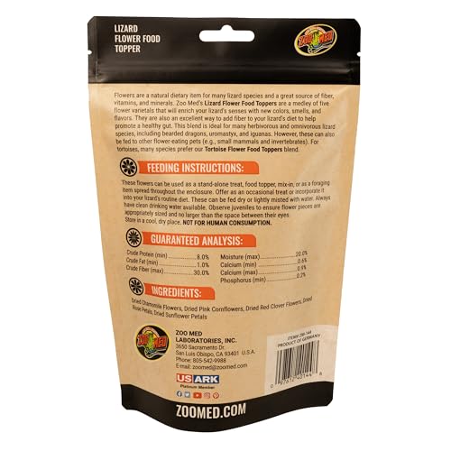 Zoo Med Flower Food Topper - Lizard - 1.4 oz, Assorted