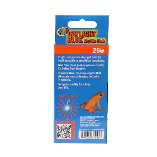 Zoo Med Daylight Blue Reptile Bulb (Set of 2) Watt: 25 Watts