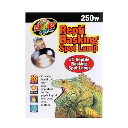 Zoo Med Reptile Basking Spot Lamp 250 Watts, Whites &Amp; Tans