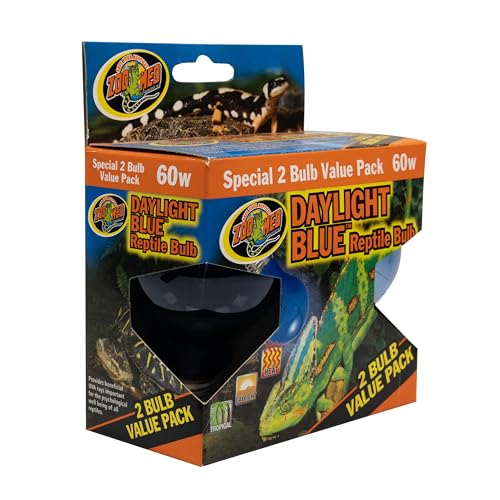 Zoo Med (3 Boxes) 2-Pack Daylight Blue Reptile Bulb, 60-watt - 6 Bulbs Total
