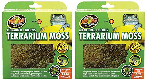 Zoo Med 2 Pack of Terrarium Moss, Large, 15 - 20 Gallon Per Pack