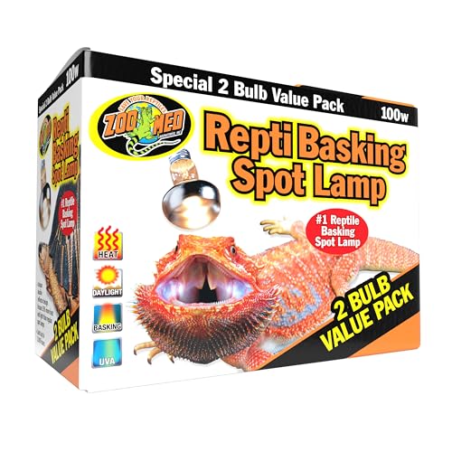 Zoo Med Basking Spot Lamps 100 Watt - 6 Total Bulbs (3 Packs with 2 per Pack)