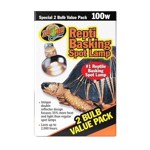 Zoo Med Basking Spot Lamps 100 Watt - 6 Total Bulbs (3 Packs with 2 per Pack)