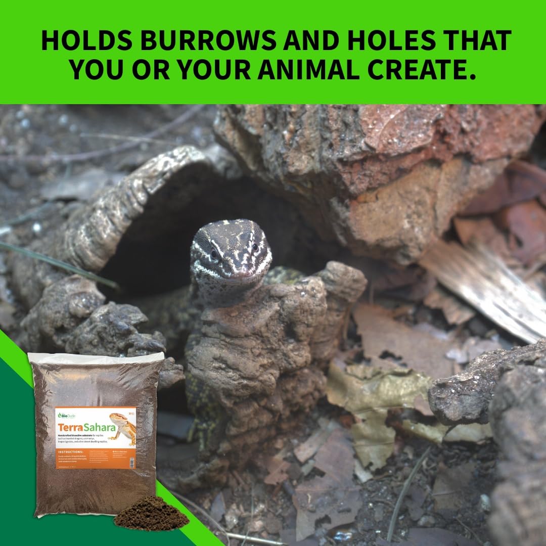 BIODUDE The Bio Dude Terra Sahara Bioactive Reptile Substrate 18 quarts for terrariums and vivariums. Great for All Bearded Dragons, Leopard Geckos, Uromastyx, Tarantulas and Desert Plants