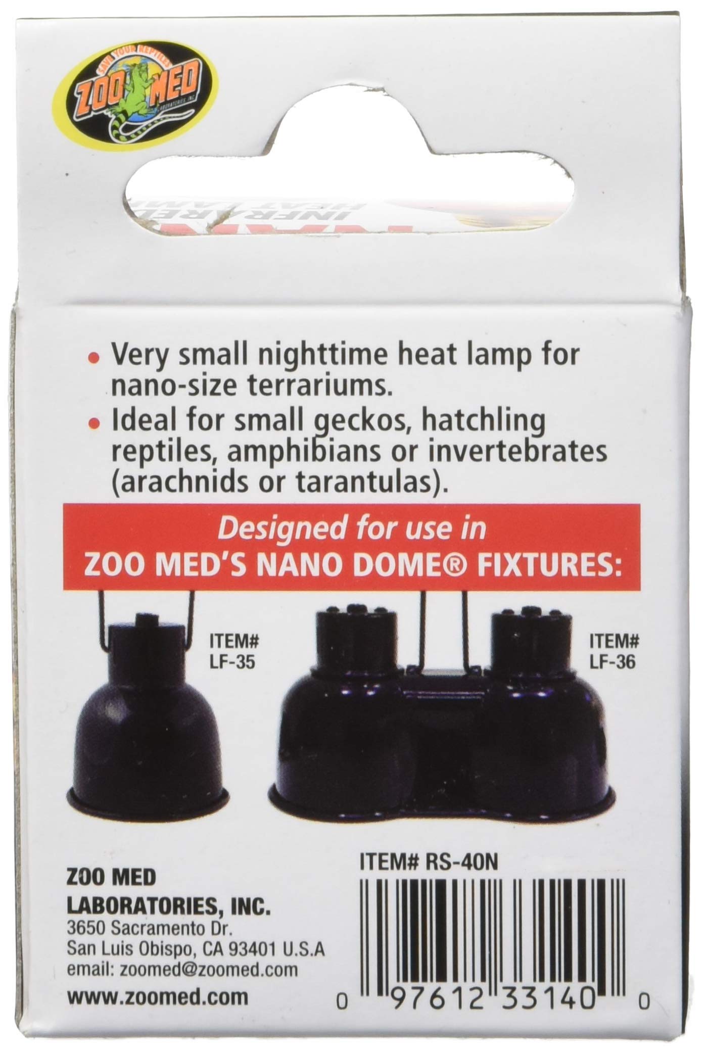 Zoo Med Labs 40W Nano Infrared Heat Lamp