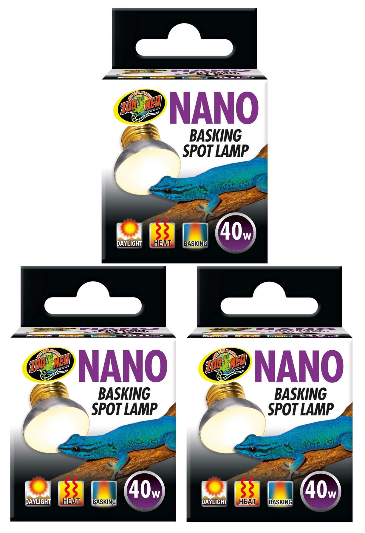 Zoo Med Nano Basking Spot Lamp 40 Watt - Pack of 3