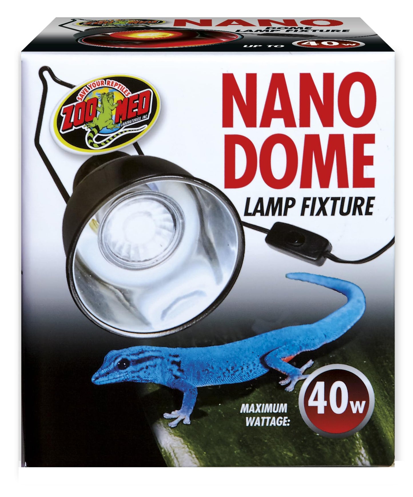 Zoo Med Nano Dome Single Lamp Fixture, 40 Watt