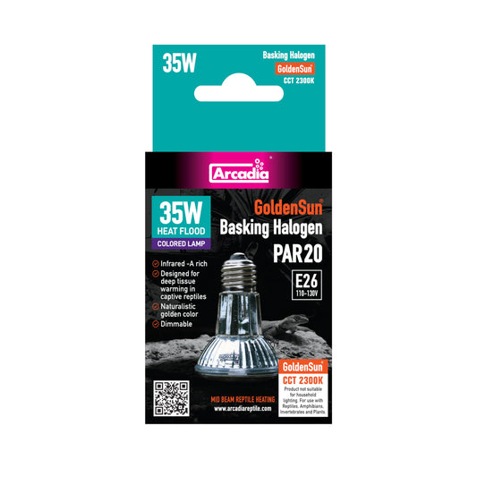 Arcadia Golden Sun Basking Halogen Lamp-35 Watt