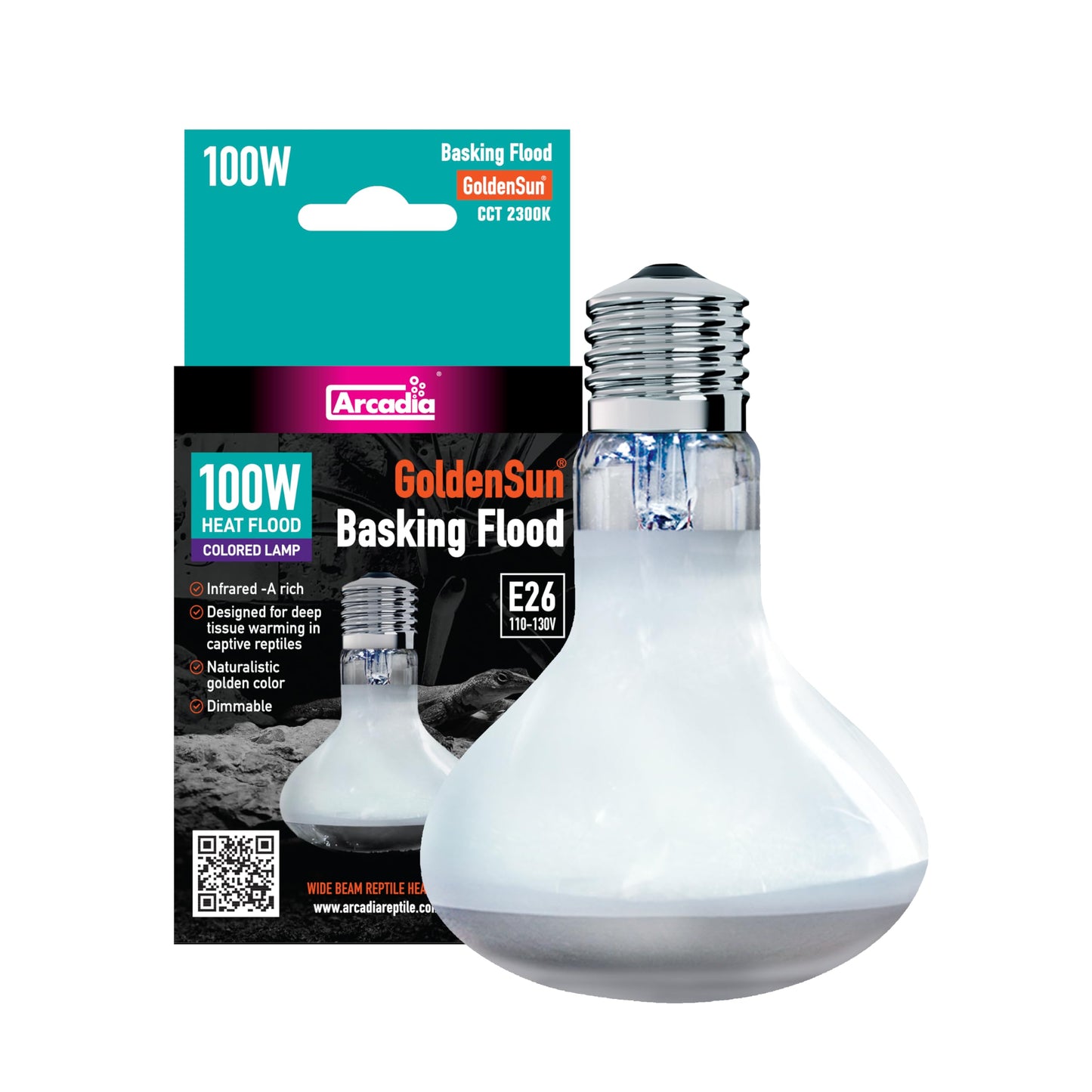 Arcadia Golden Sun Basking Flood Lamp-100 Watt