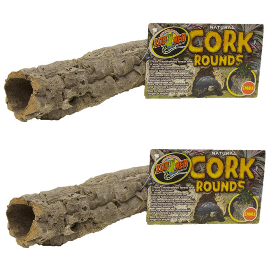 Zoo Med Cork Bark Round for Terrarium [Set of 2] Size: Small (2' H x 10' W x 10' L)