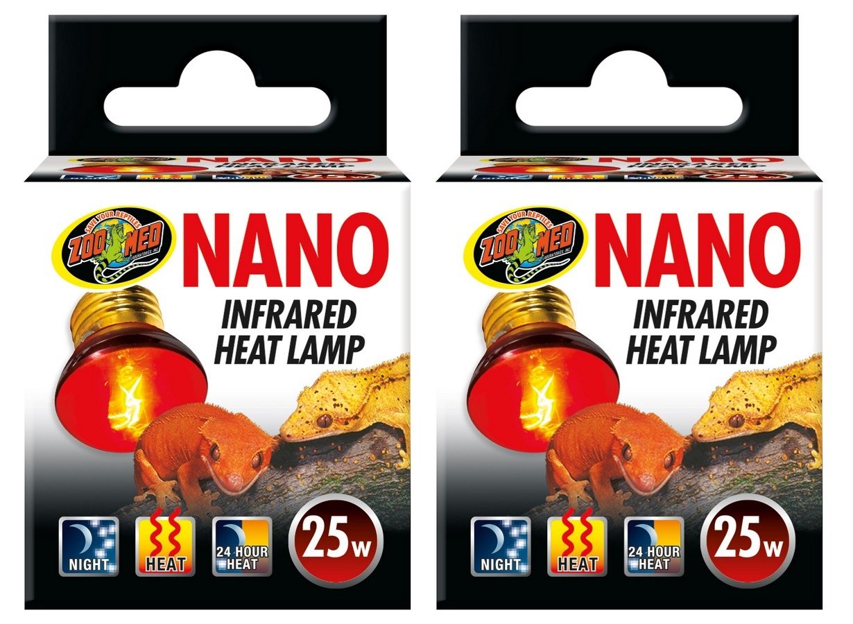 Zoo Med 25w Nano Infrared Heat Lamp, 2pk