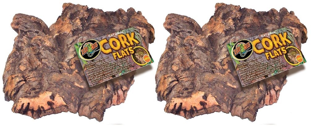 Zoo Med (2 Pack) Natural Cork Bark, Flat, Large