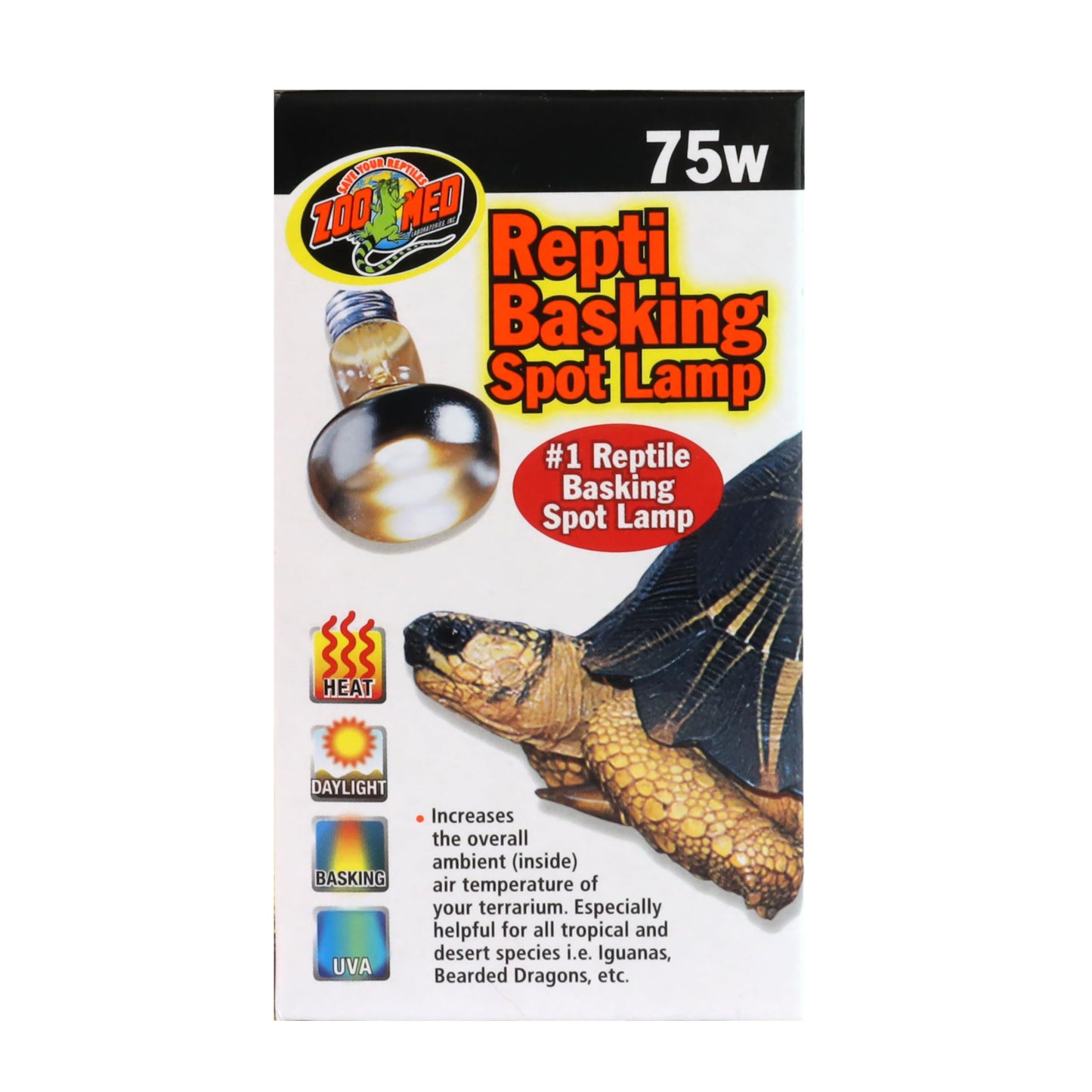 Zoo Med Basking Spot Lamp 75 Watts, 2 Pack