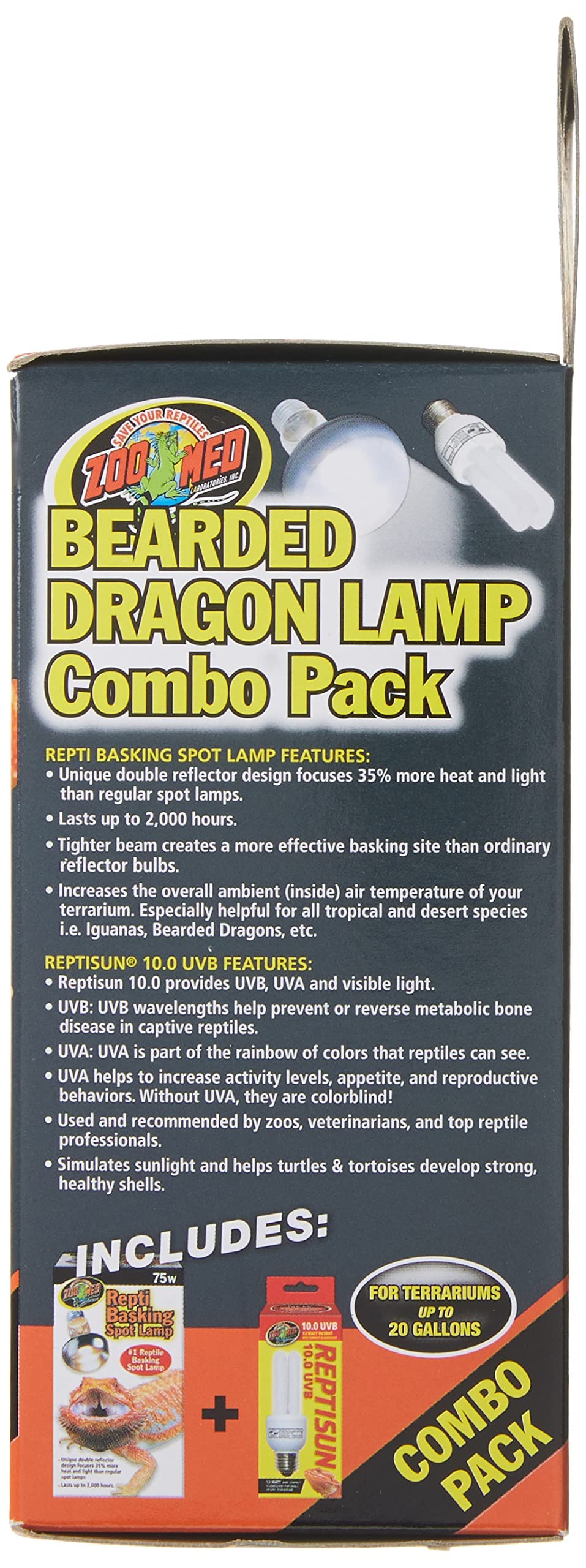 Zoo Med Bearded Dragon Lamp Combo Pack Pack of 2 Bulbs