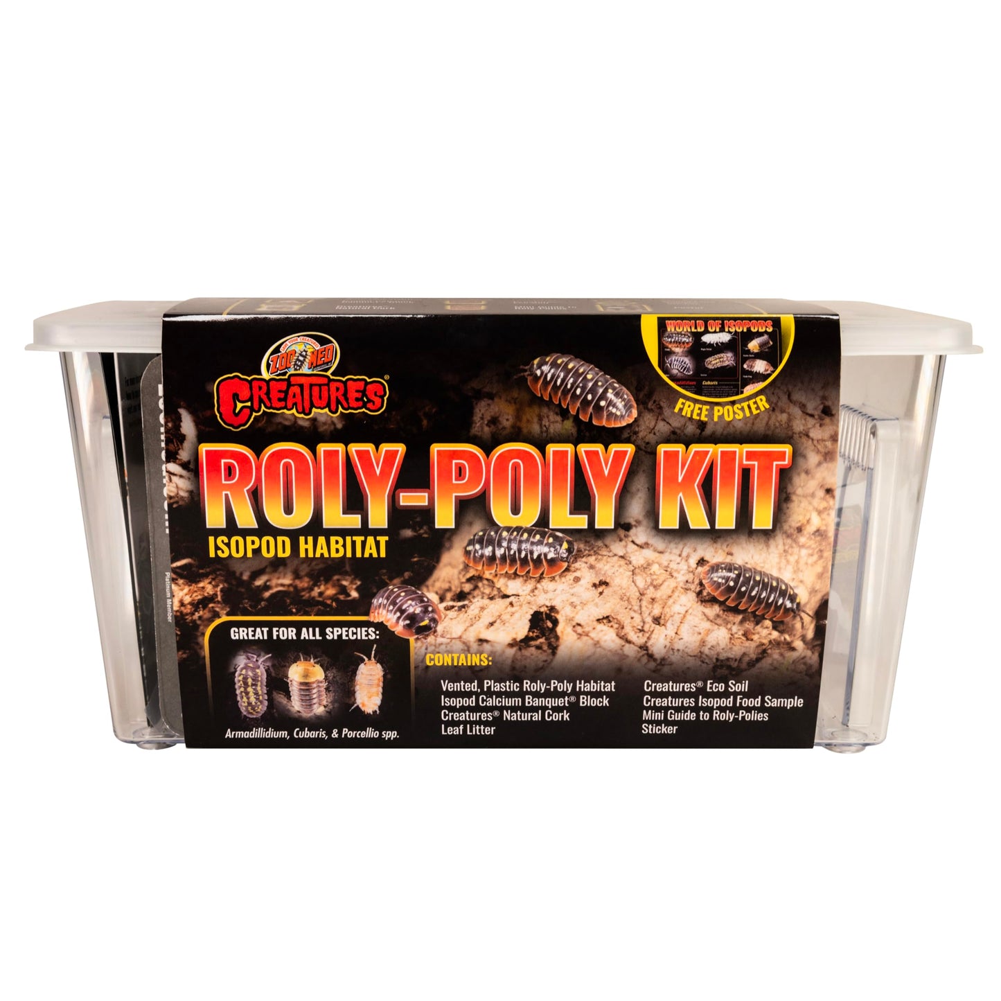Zoo Med Creatures Isopod Habitat Roly-Poly Kit 10.25" L X 5" H