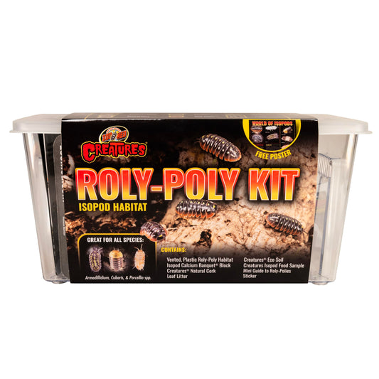 Zoo Med Creatures Isopod Habitat Roly-Poly Kit 10.25" L X 5" H
