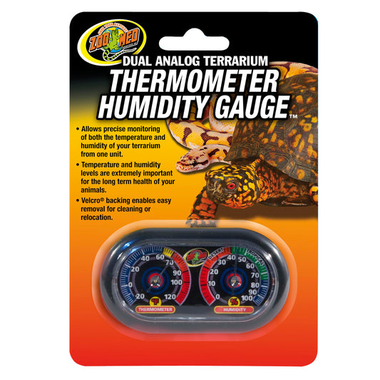 Zoo Med (2 Pack) Economy Analog Dual Thermometer and Humidity Gauge
