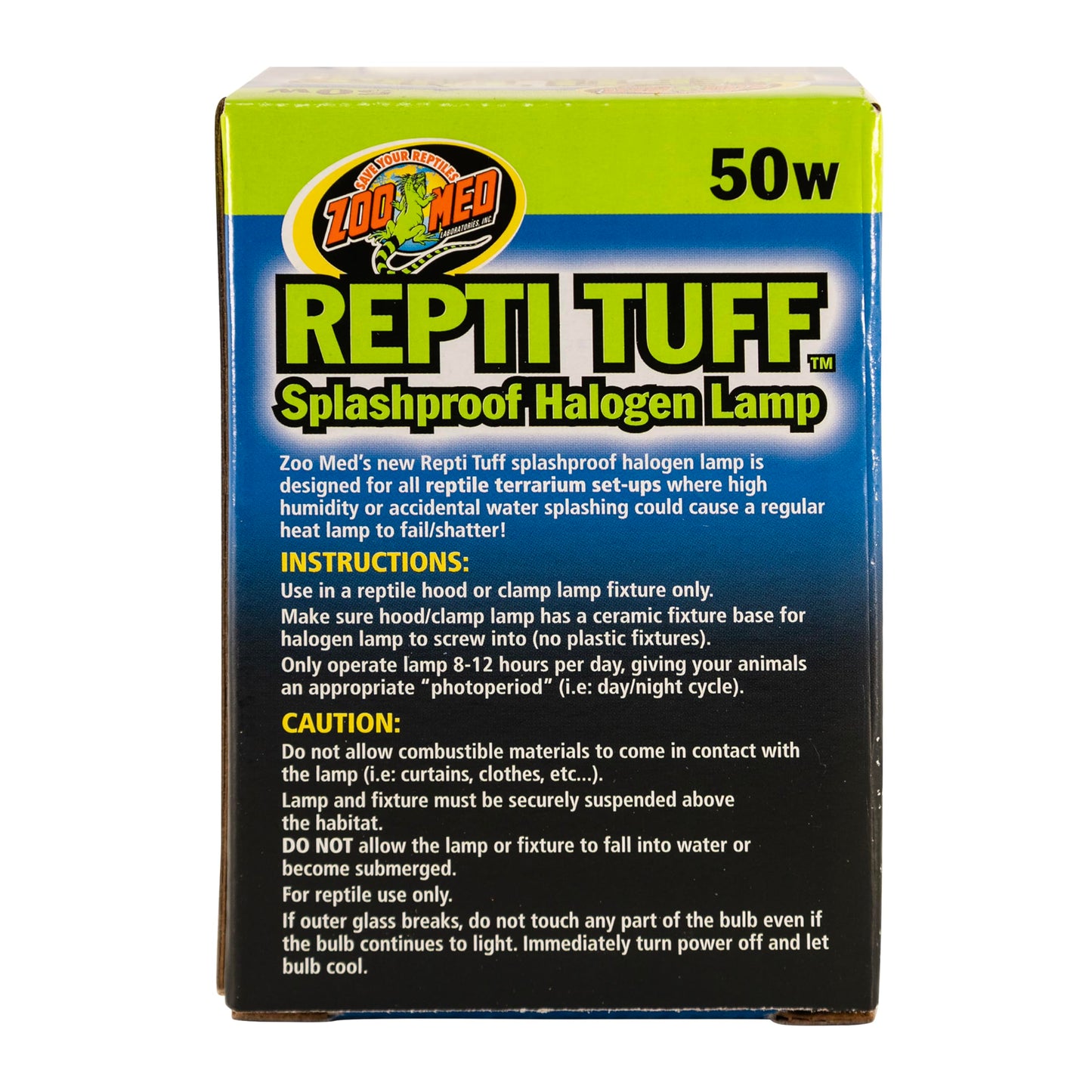 Zoo Med Turtle Tuff Splashproof Halogen Lamp 50 Watts