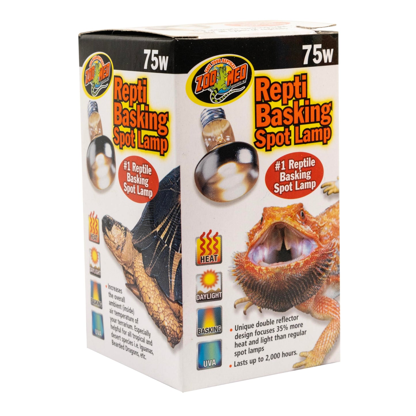 Zoo Med Basking Spot Lamp 75 Watts, 2 Pack