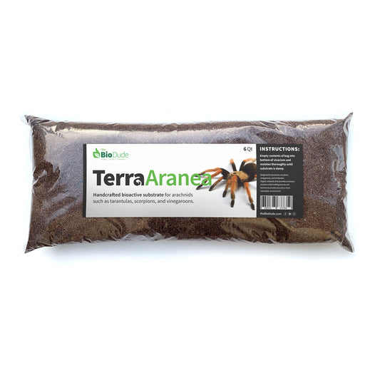 The Bio Dude Terra Aranea 6 quarts Bioactive Substrate for Tarantulas, Centipedes, Scorpions, Isopods and Millipedes Terrarium and Vivarium Habitat Bedding for invertebrates