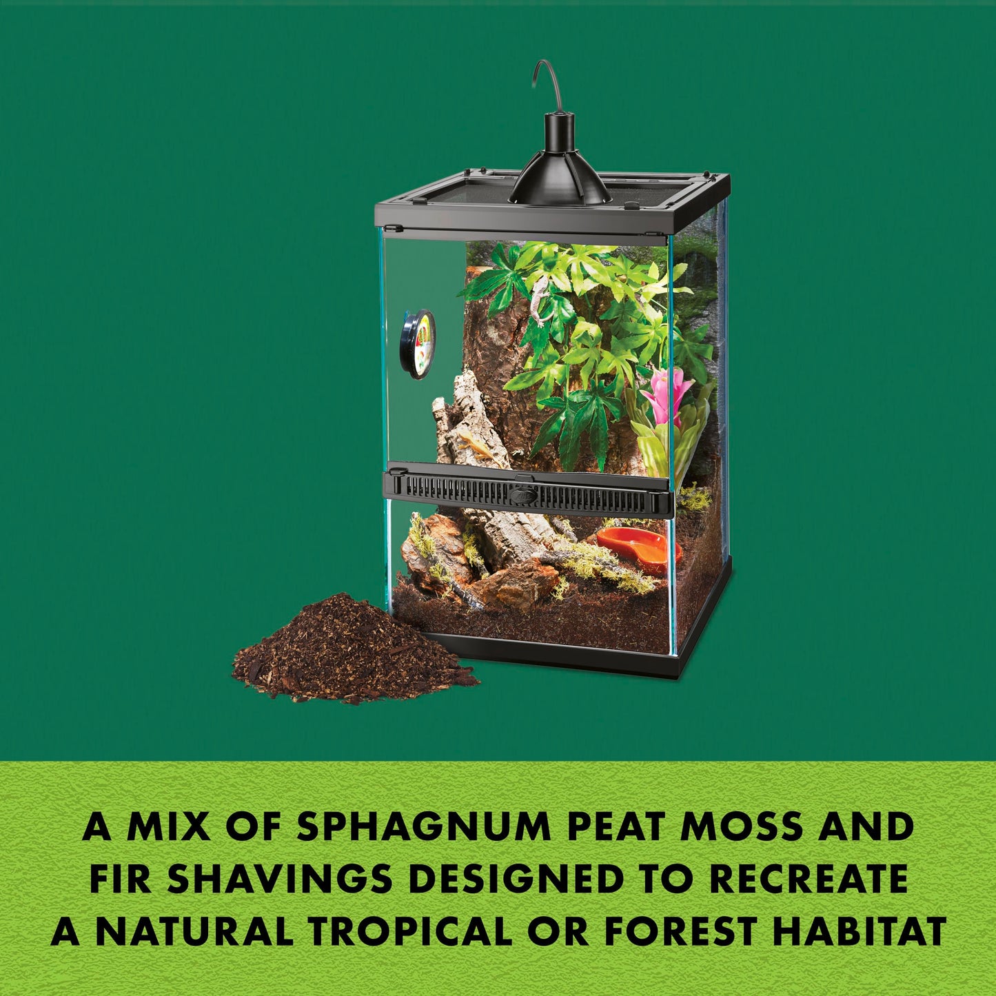 Zilla Reptile Terrarium Bedding Substrate Jungle Mix, 8 Quart